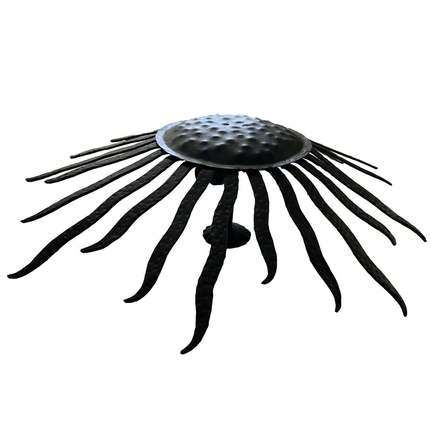 1960's French Wrought Iron Sunburst Ceiling Light Fixture - additional view