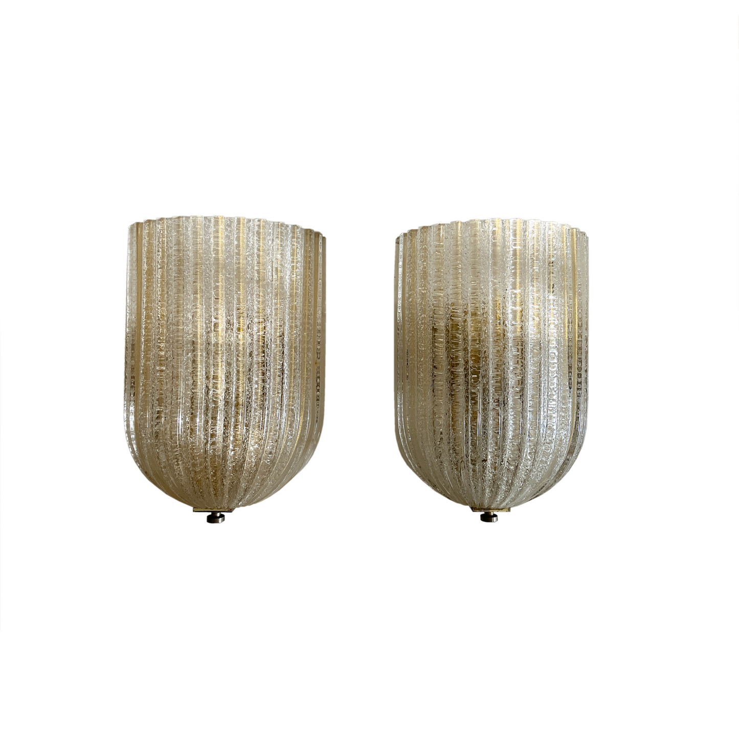 Fluted Barovier Toso Wall Sconces with 24kt Gold - 3 Available