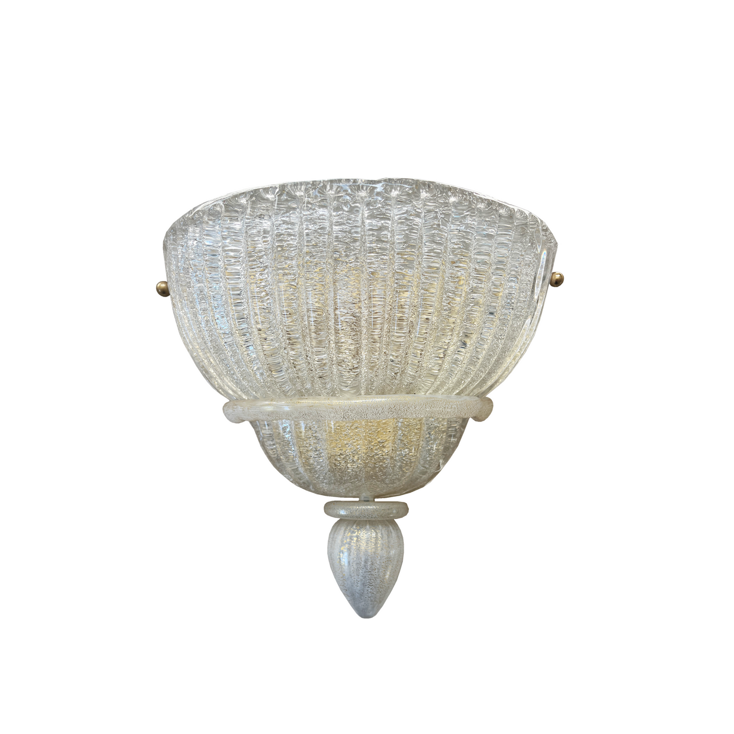 Pair of Murano Glass Sconces with Opaque Piping