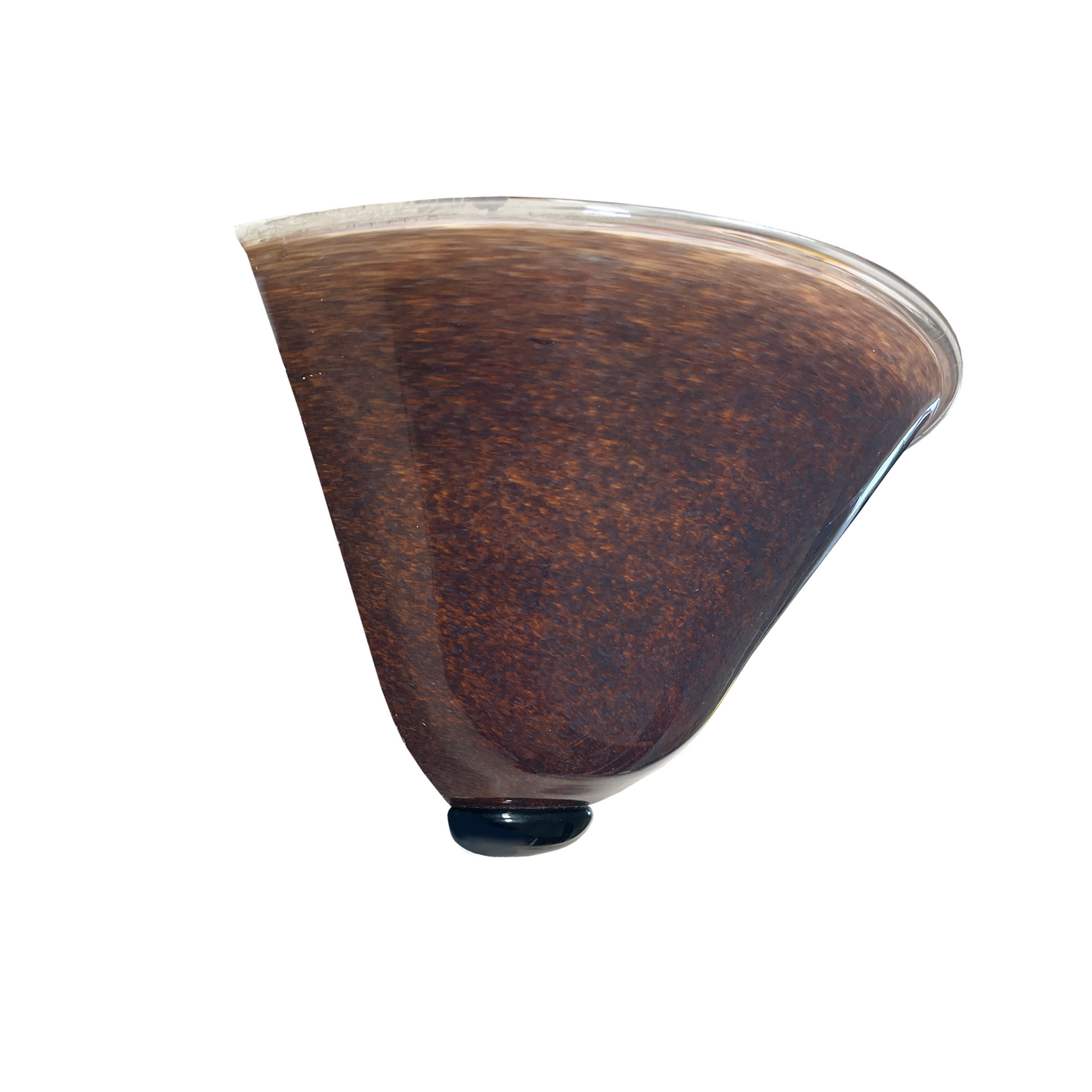Dark Brown Speckled Barovier Toso Murano Glass Wall Light