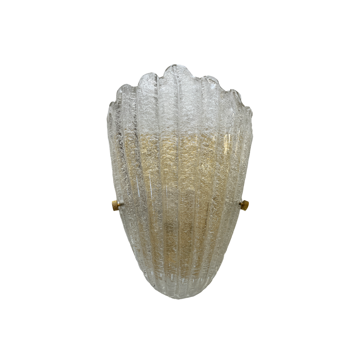 Pair of Classic Murano Graniglia Shield Sconces