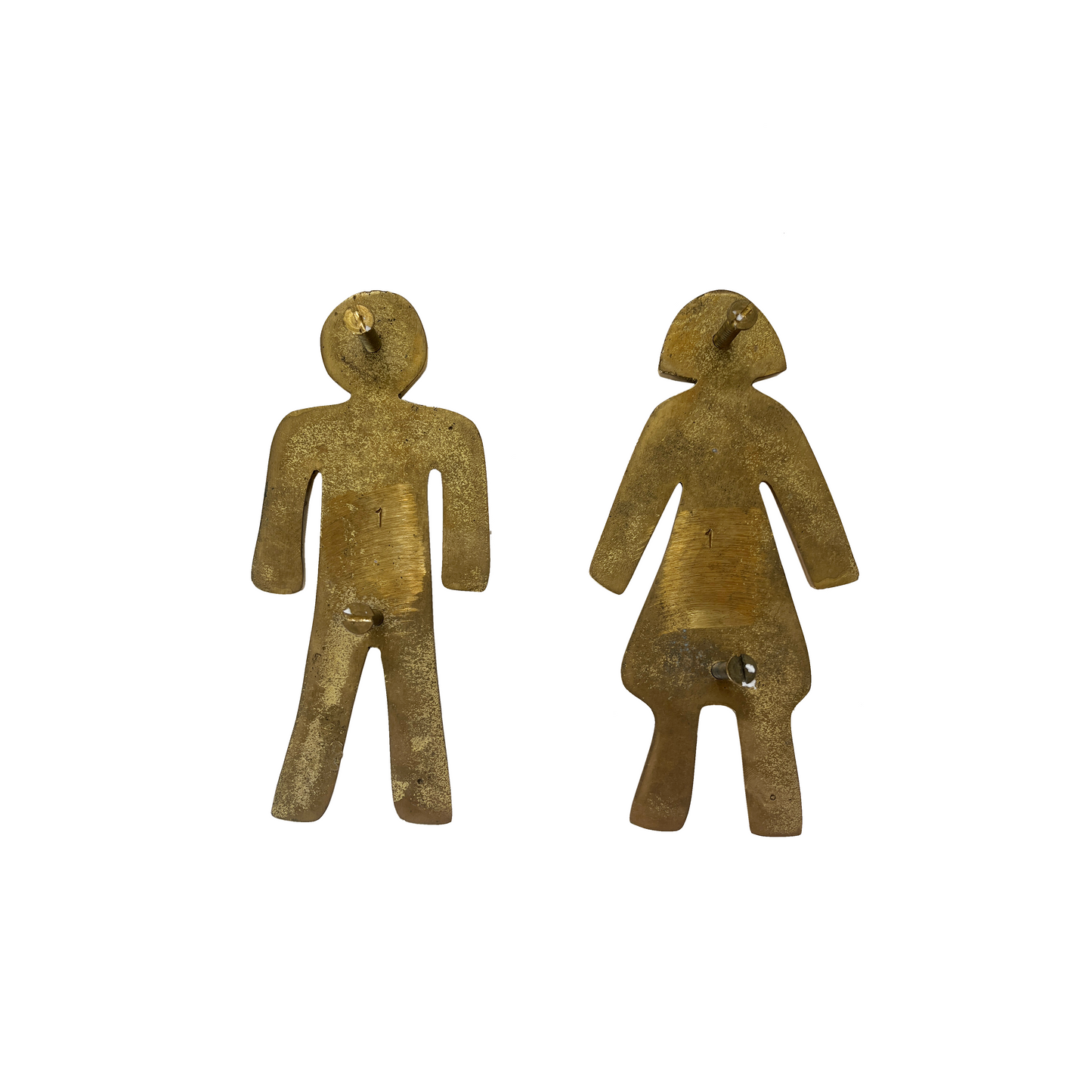 Pair of Male and Female Wall Figures by David Marshall - detail view