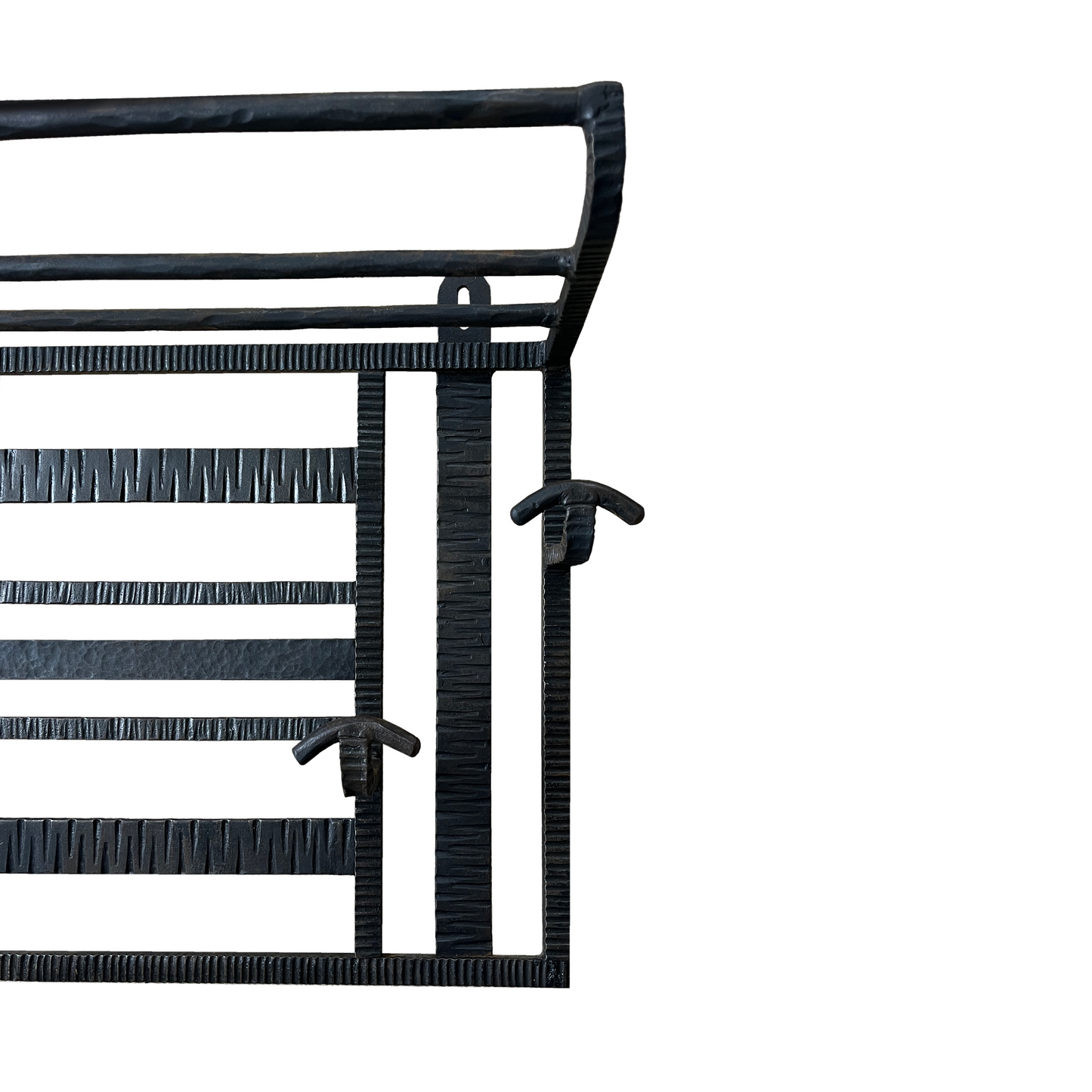 Art Deco Wrought Iron Hand-Chased Coat Rack