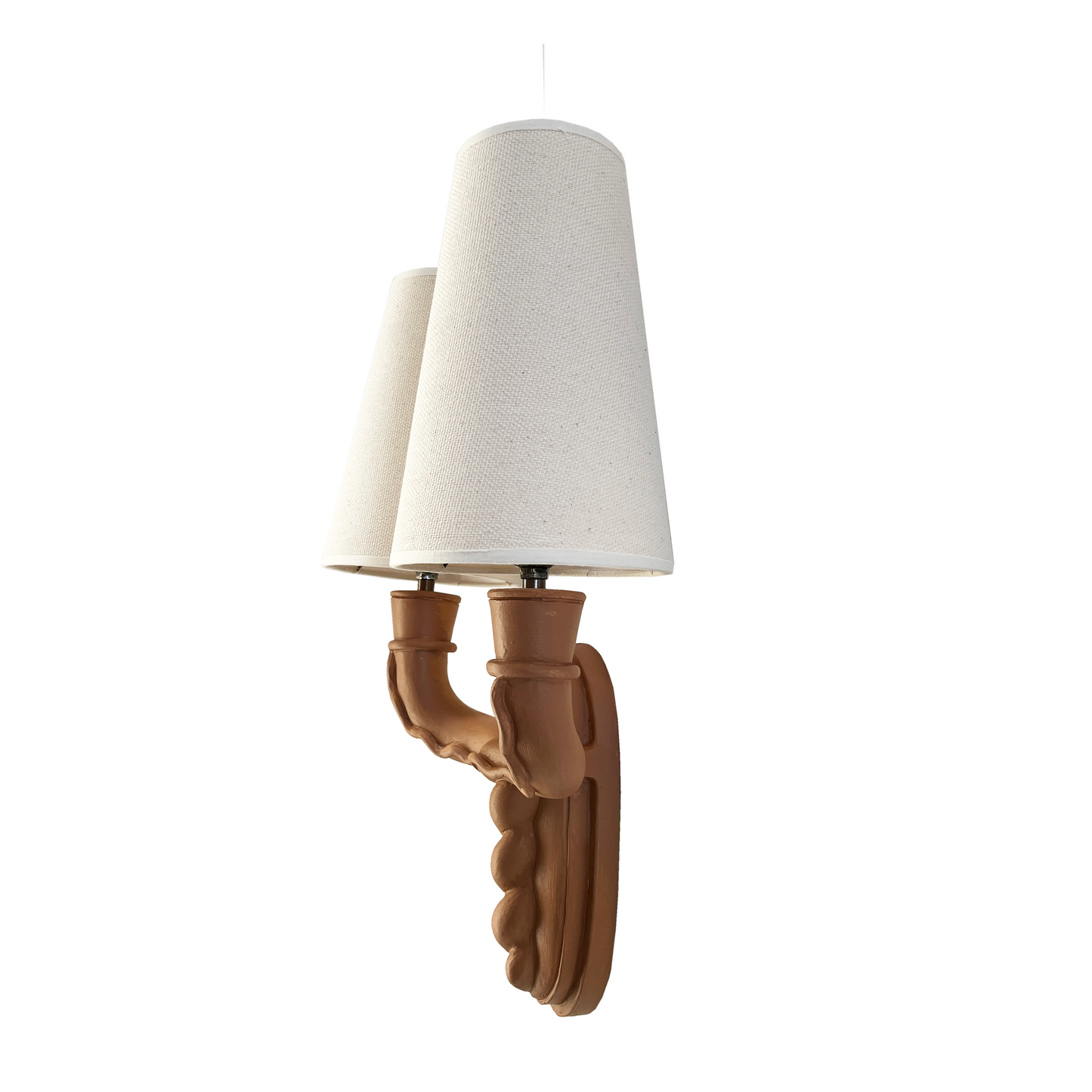 French Clay Twin Arm Wall Sconce