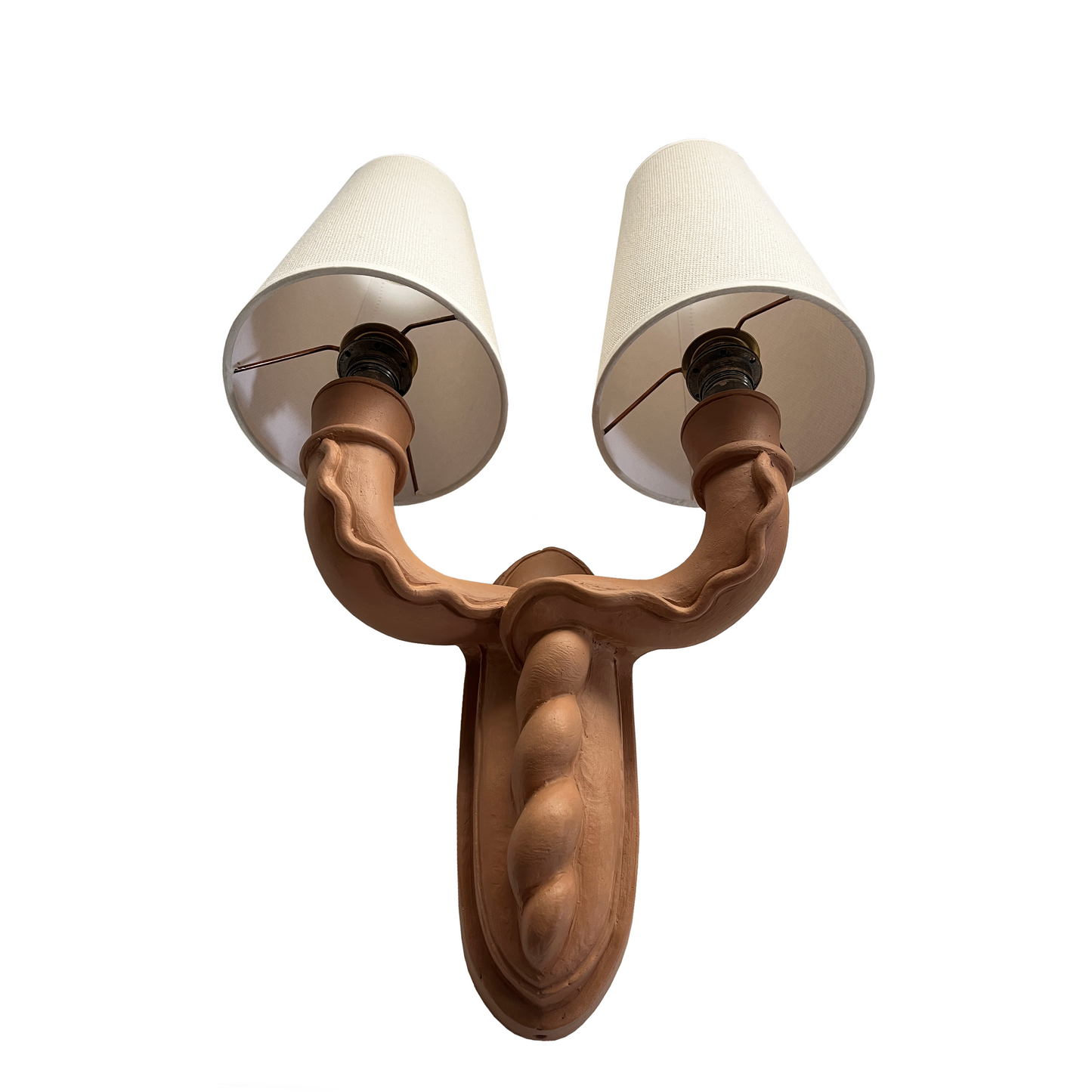 French Clay Twin Arm Wall Sconce