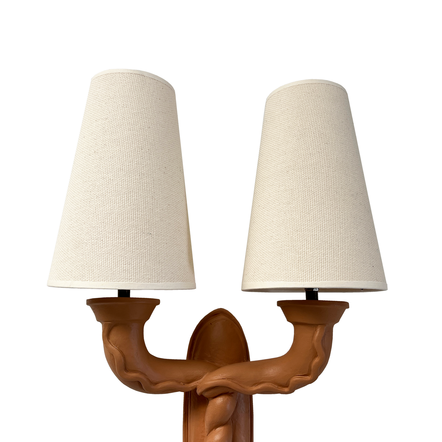 French Clay Twin Arm Wall Sconce