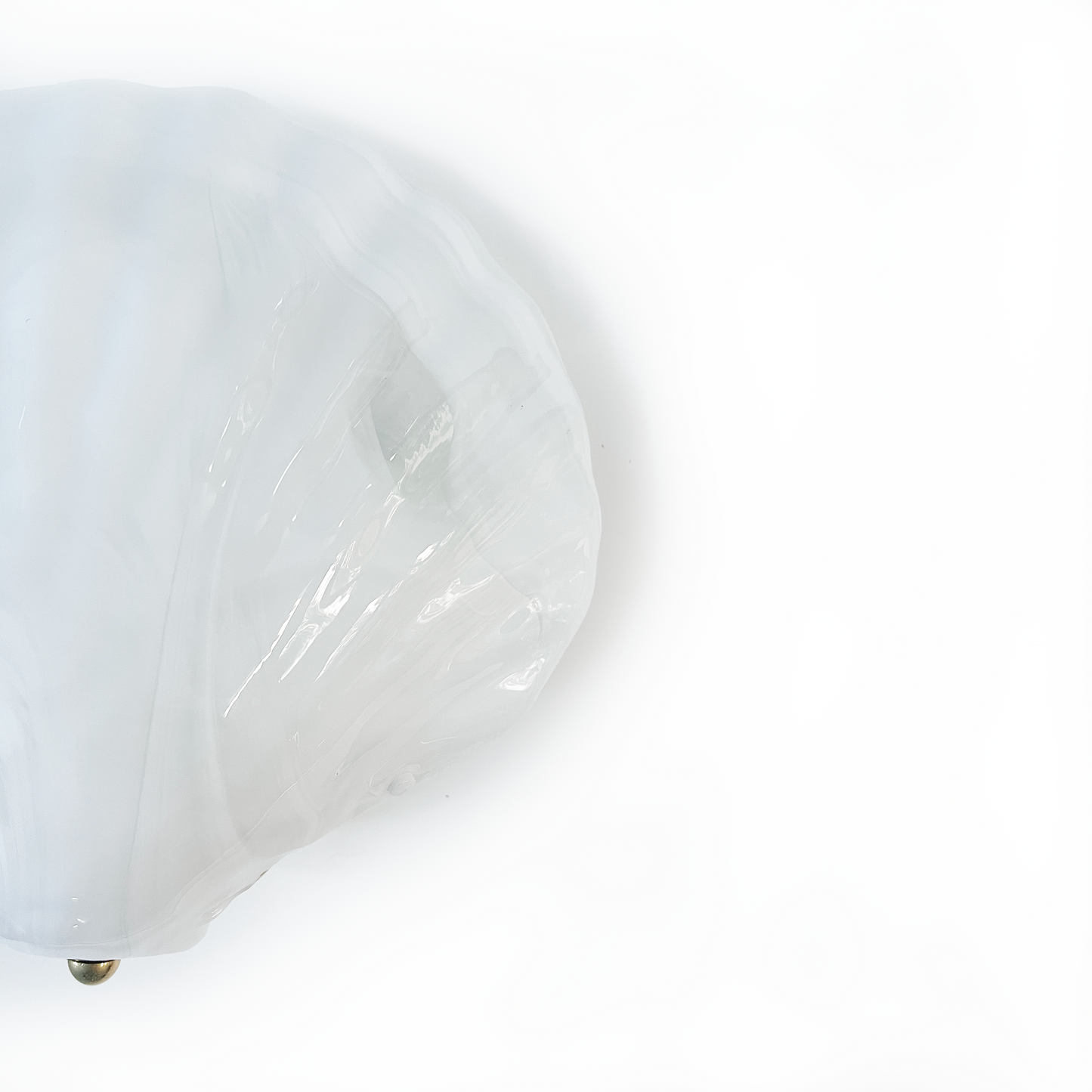 Single White Murano Shell Wall Light by La Murrina - close up