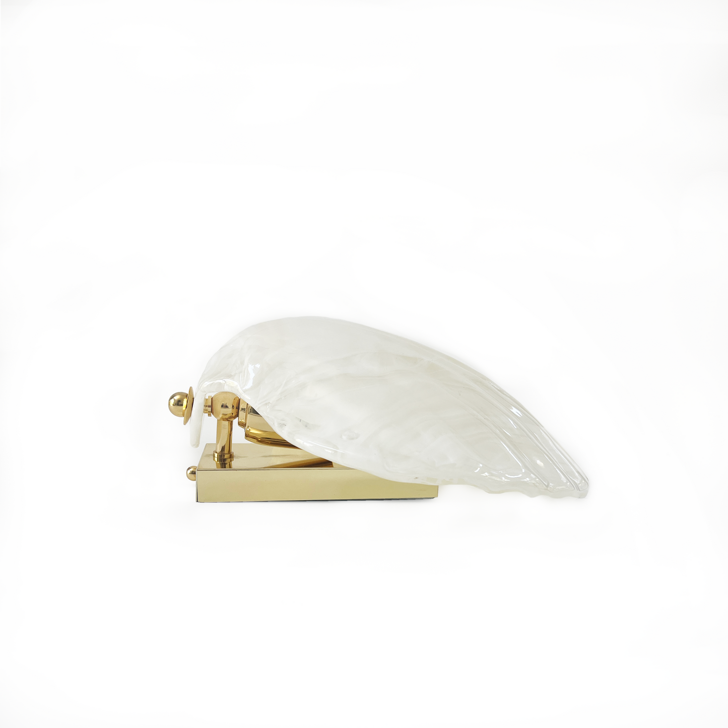 Pair of Vintage White Murano Shell Wall Lights by La Murrina - 2 Pairs Available - close up