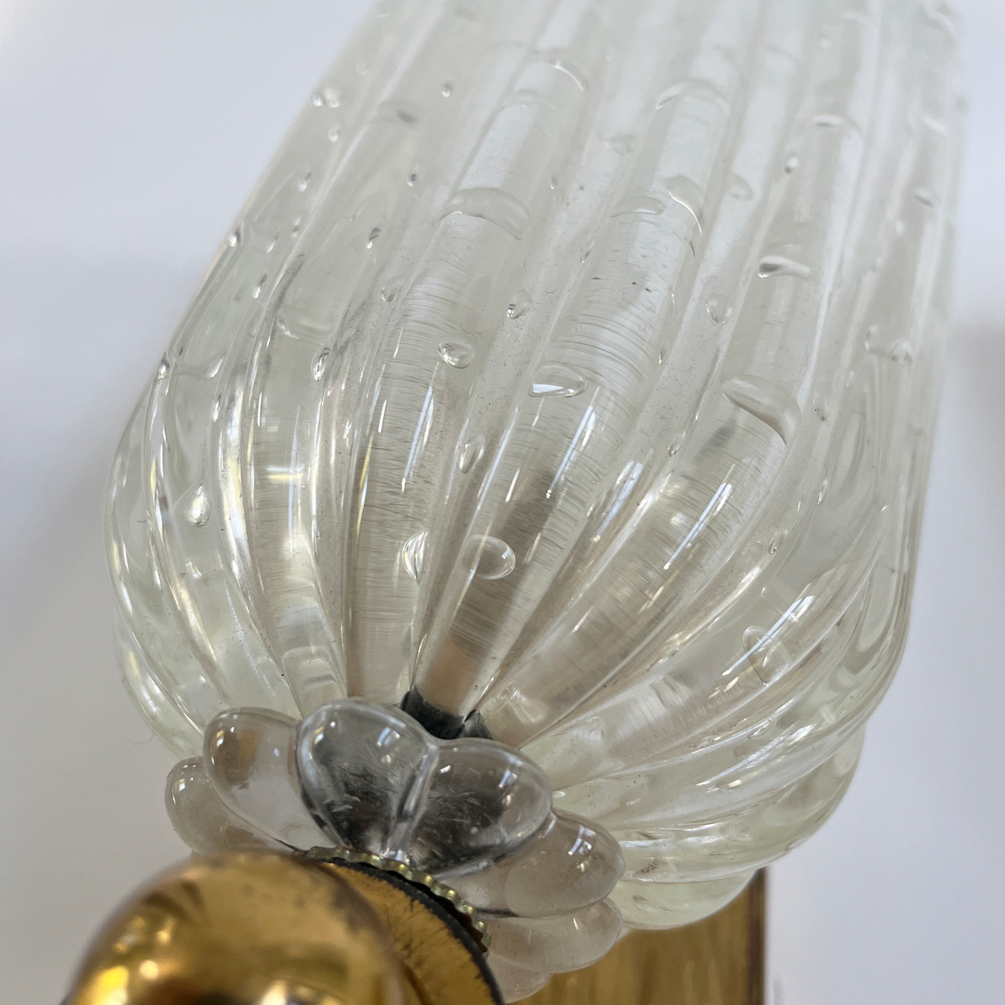 Large Vintage Murano Bullicante Glass Wall Light - 3 Available - additional view