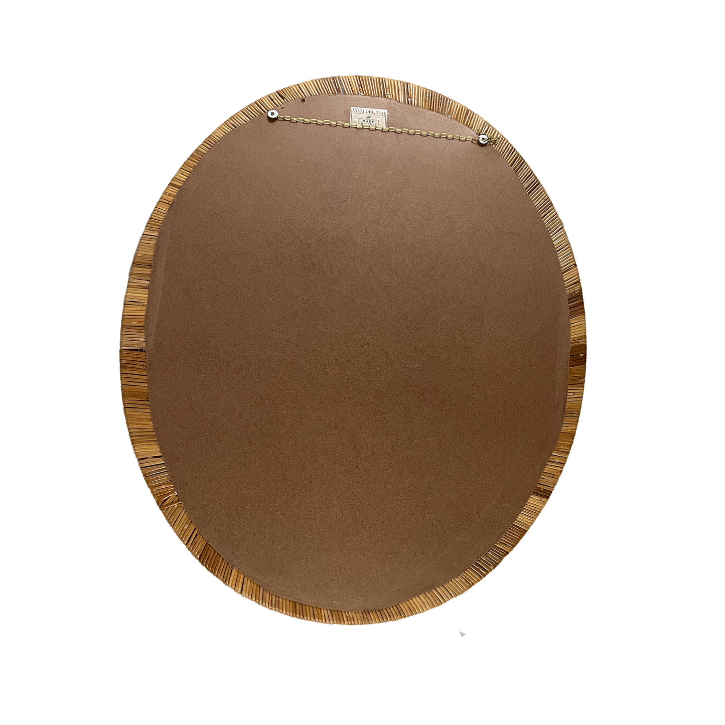 Vintage Woven Bamboo Mirror by Vivai Del Sud - close up