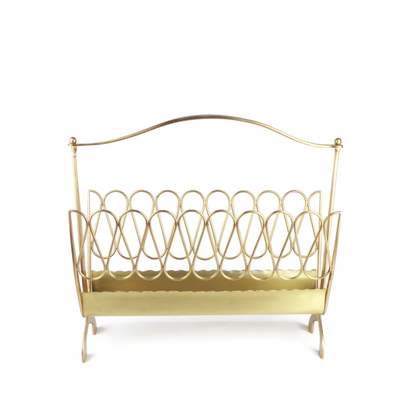 1950's Looped Brass Magazine Rack