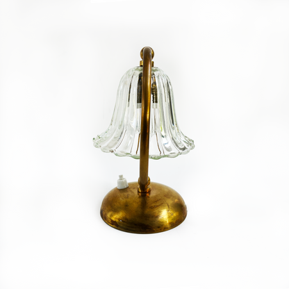 Brass and Murano Glass Table Lamp - close up