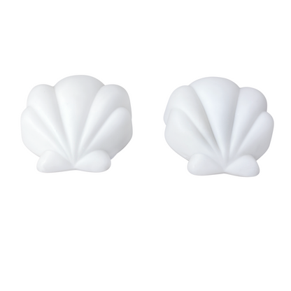 A Pair of Vintage Opaline Glass Shell Sconces