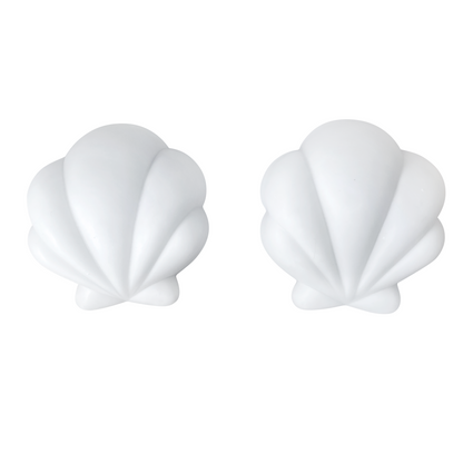 A Pair of Vintage Opaline Glass Shell Sconces