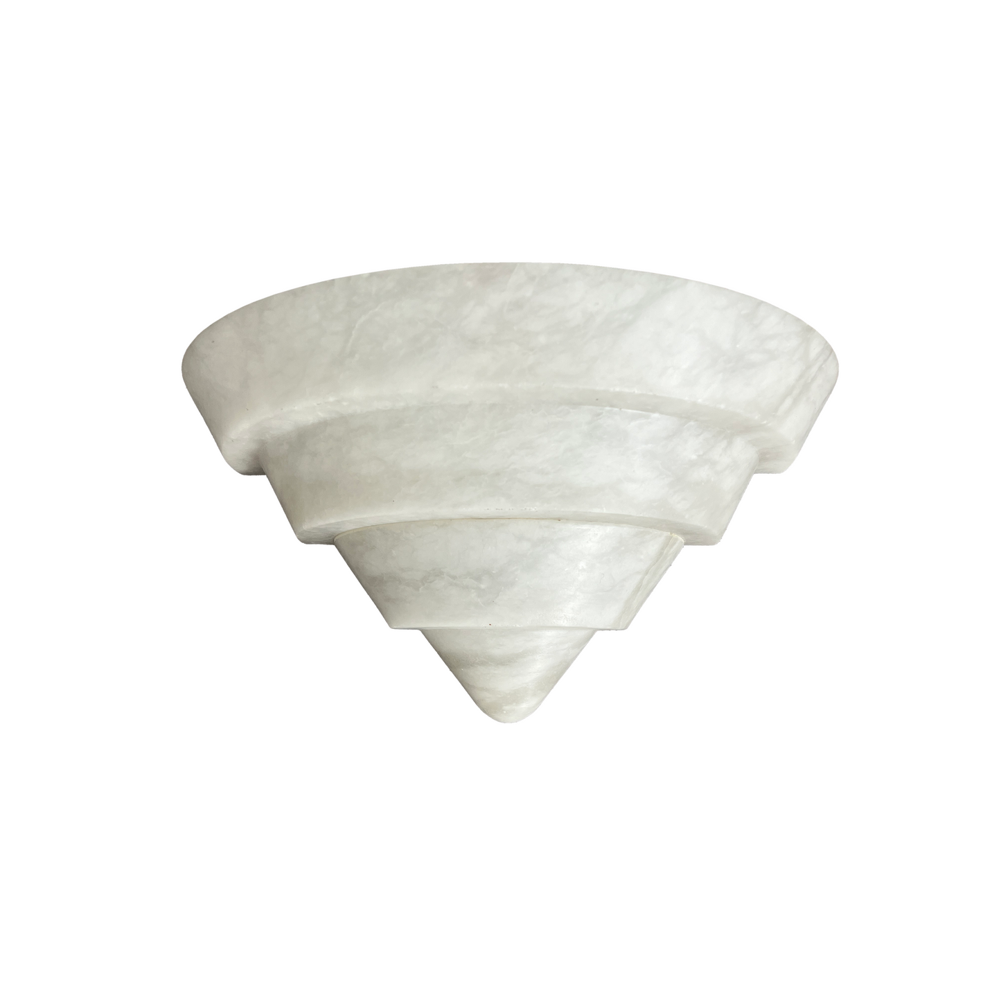 White lacquered mount and back fitting on vintage French alabaster wall light