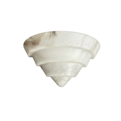 White lacquered mount and back fitting on vintage French alabaster wall light