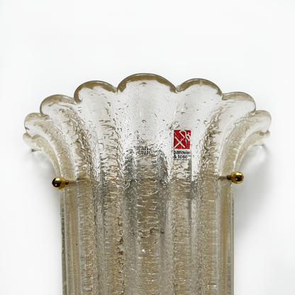 Pair of Barovier & Toso Glass Wall Lights