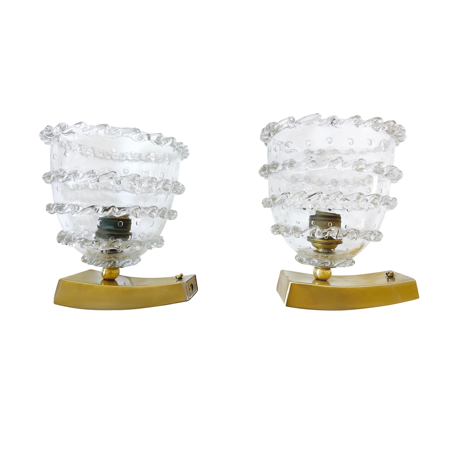Barovier and Toso Murano Glass Sconces
