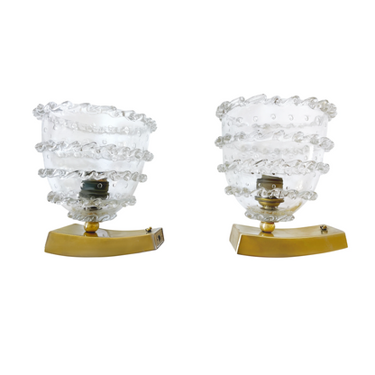 Barovier and Toso Murano Glass Sconces
