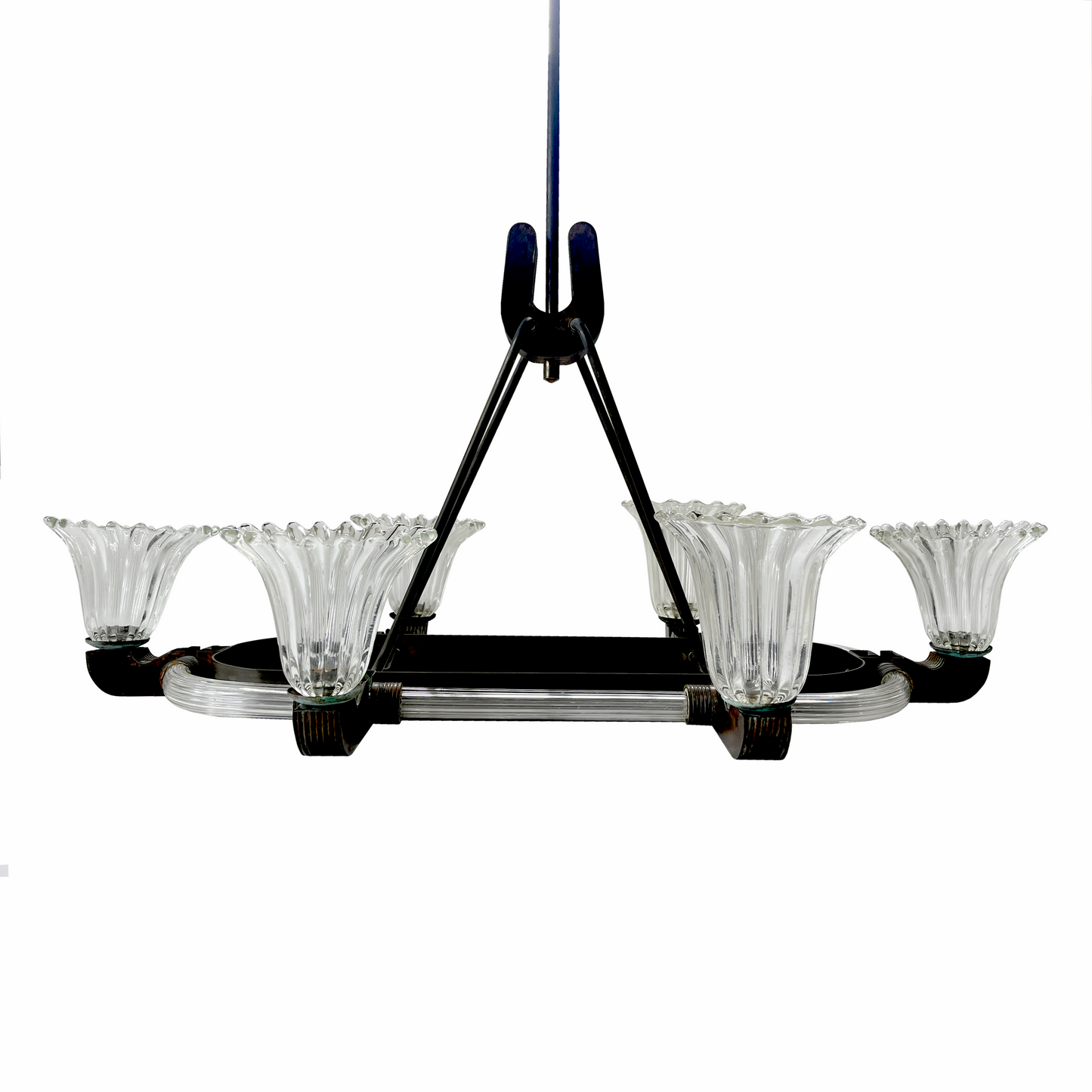 Barovier Six-Shade Murano Glass Chandelier