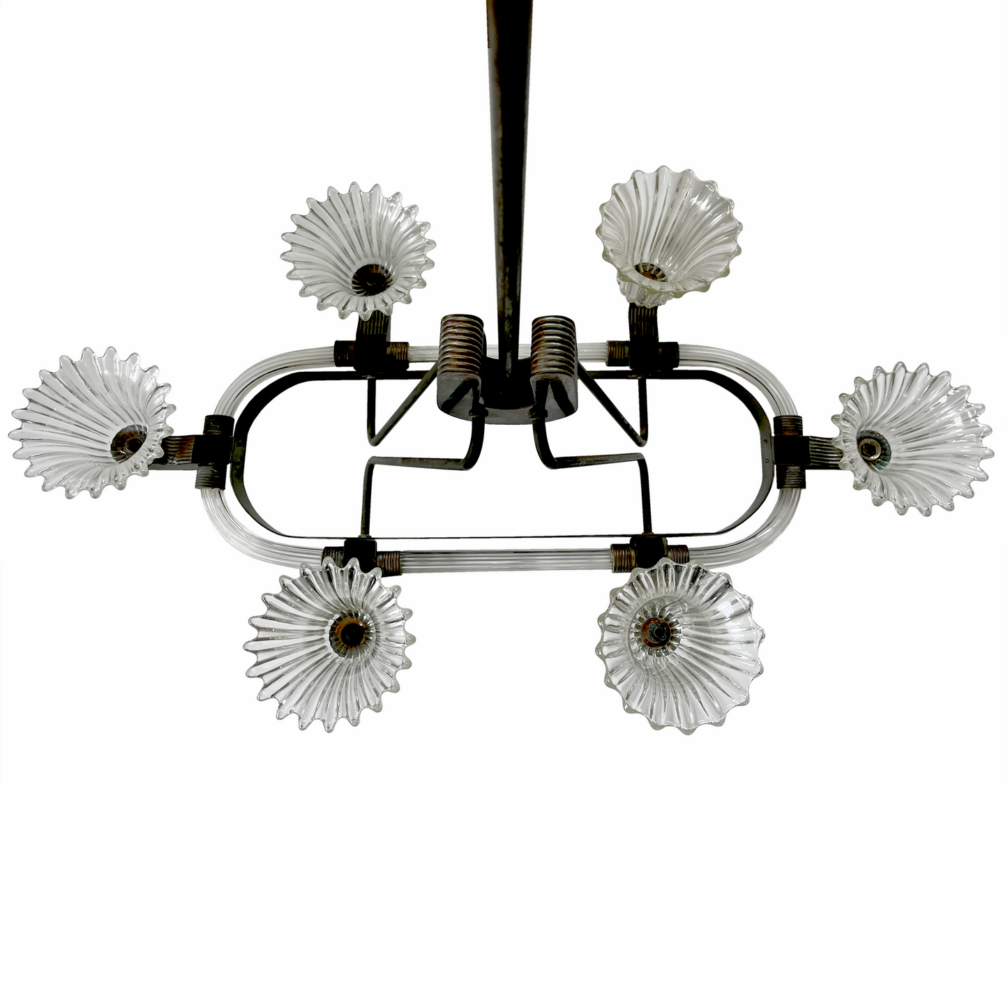 Barovier Six-Shade Murano Glass Chandelier