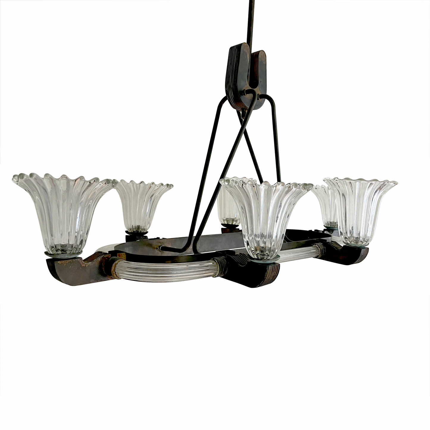 Barovier Six-Shade Murano Glass Chandelier