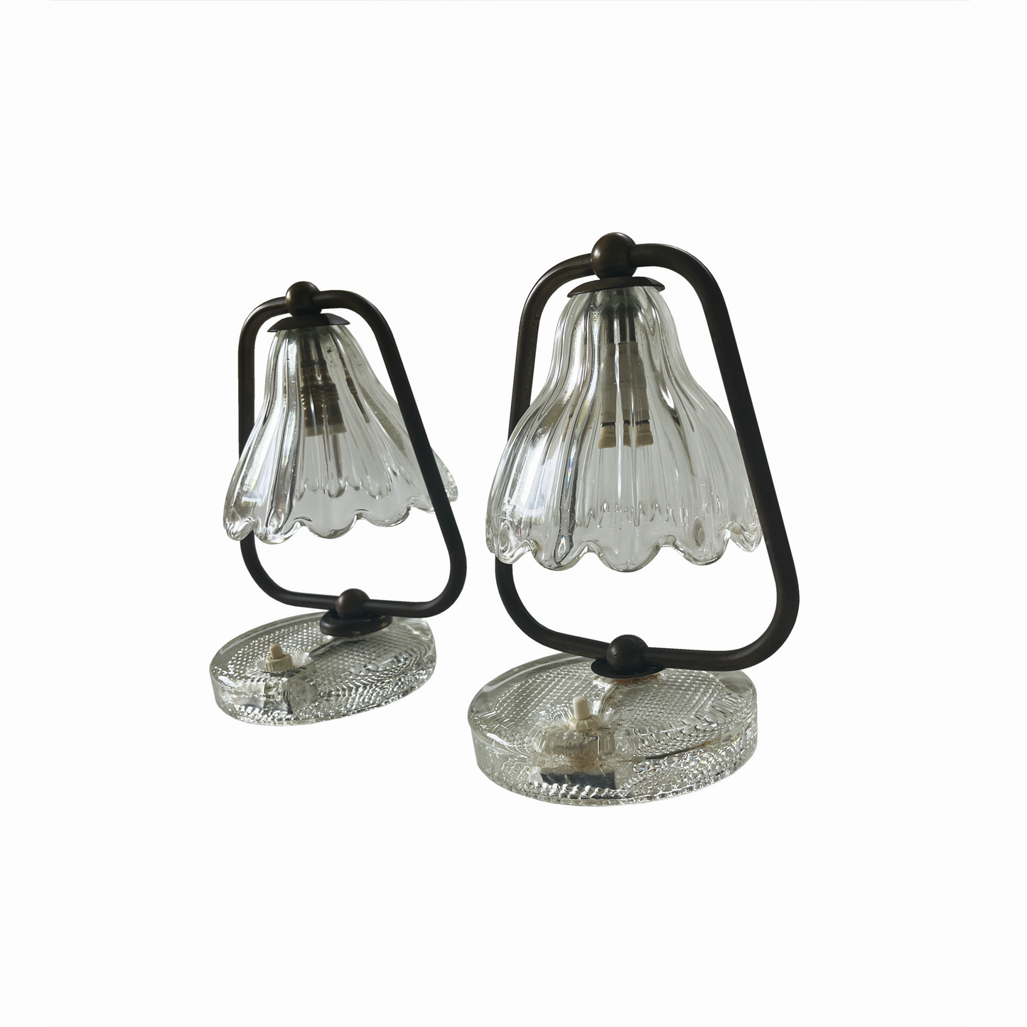 Pair of Bell Shaped Table Lamps by Ercole Barovier - detail view