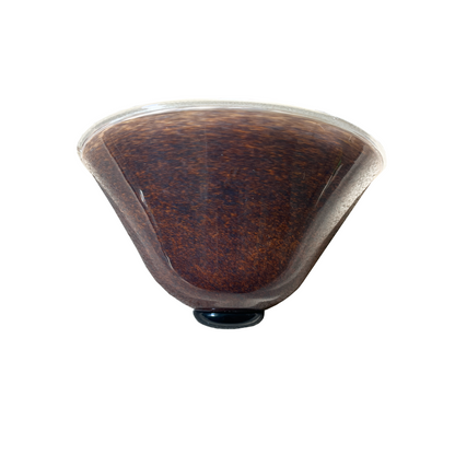 Dark Brown Speckled Barovier Toso Murano Glass Wall Light