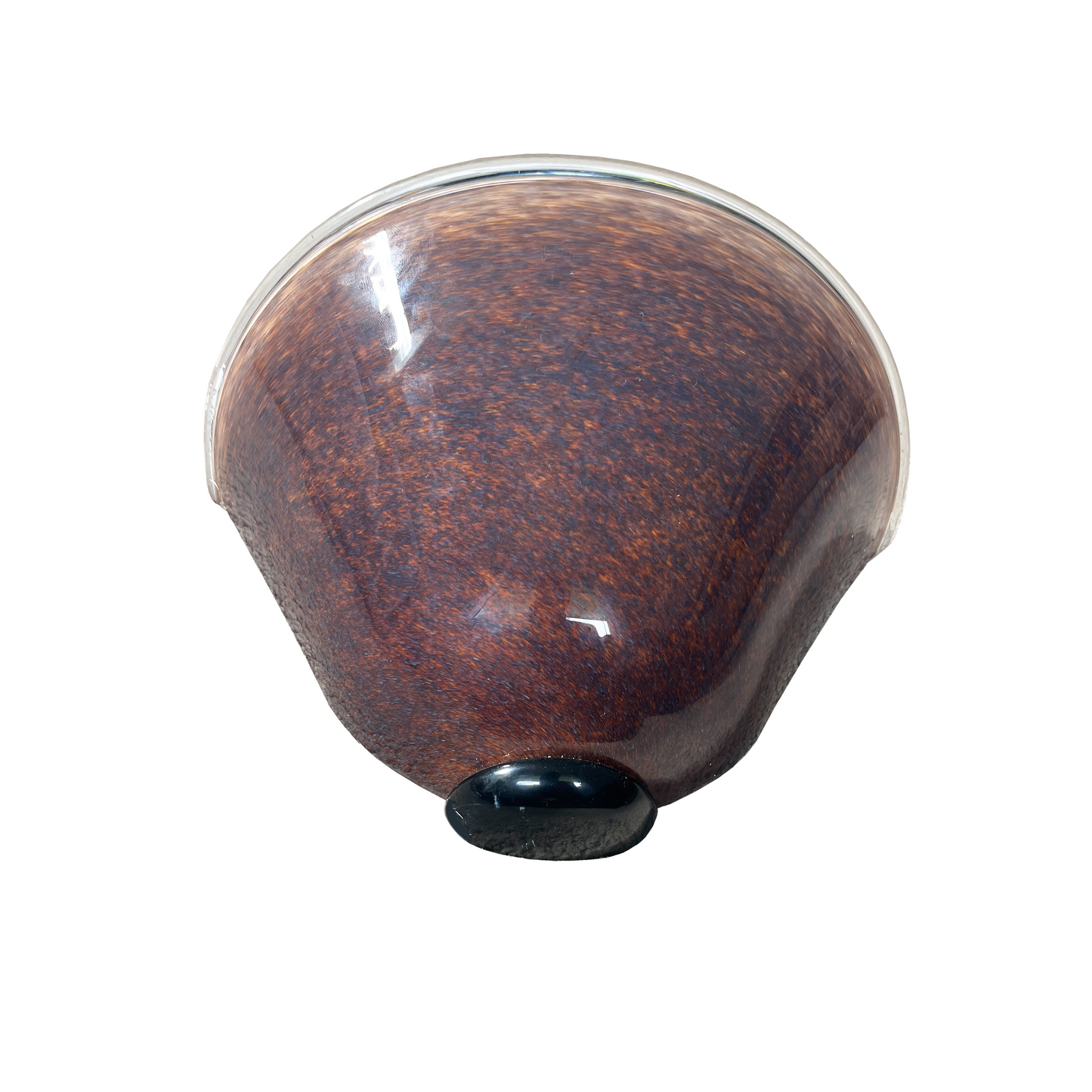 Dark Brown Speckled Barovier Toso Murano Glass Wall Light
