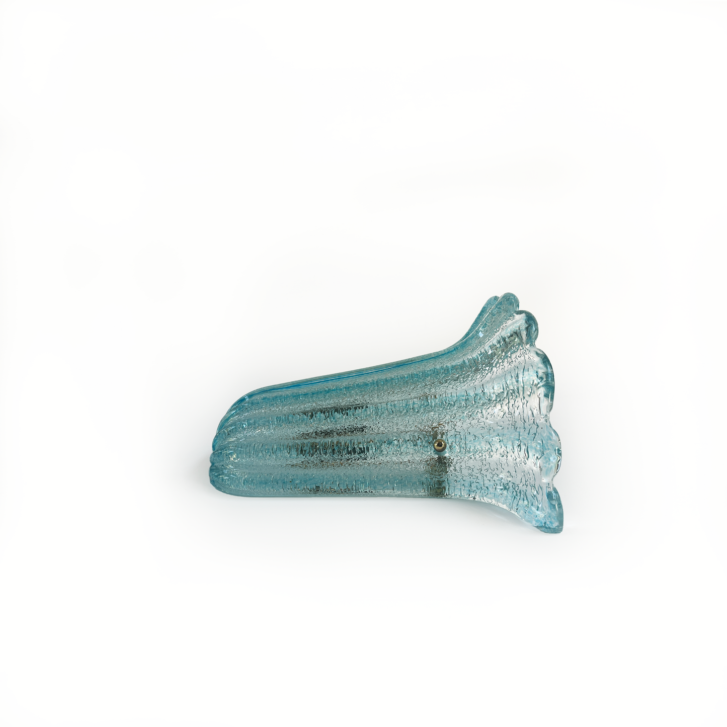 Pair of Vintage Blue Murano Sconces by Barovier & Toso - close up