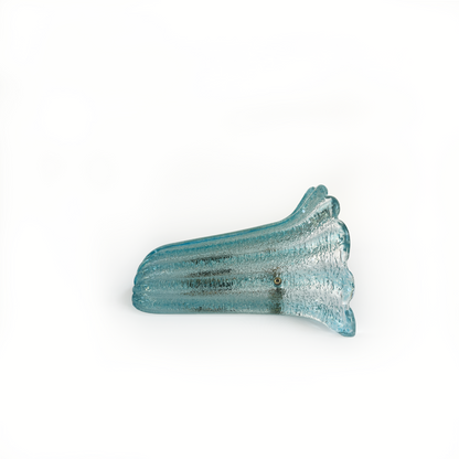 Pair of Vintage Blue Murano Sconces by Barovier & Toso - close up