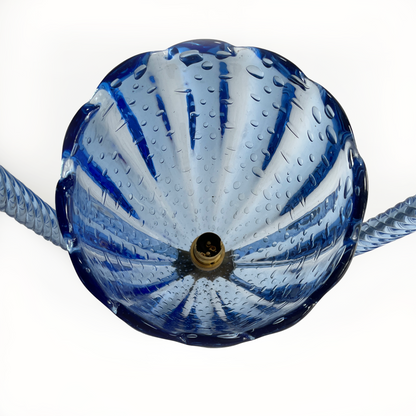 Blue Murano Glass Pendant Light by Barovier Toso - alternate angle