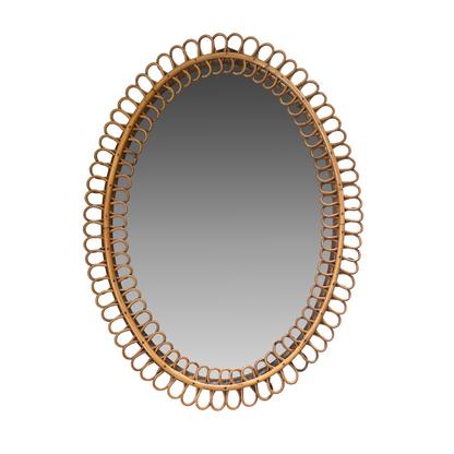 Vintage Oval Looped Mirror by Bonacina