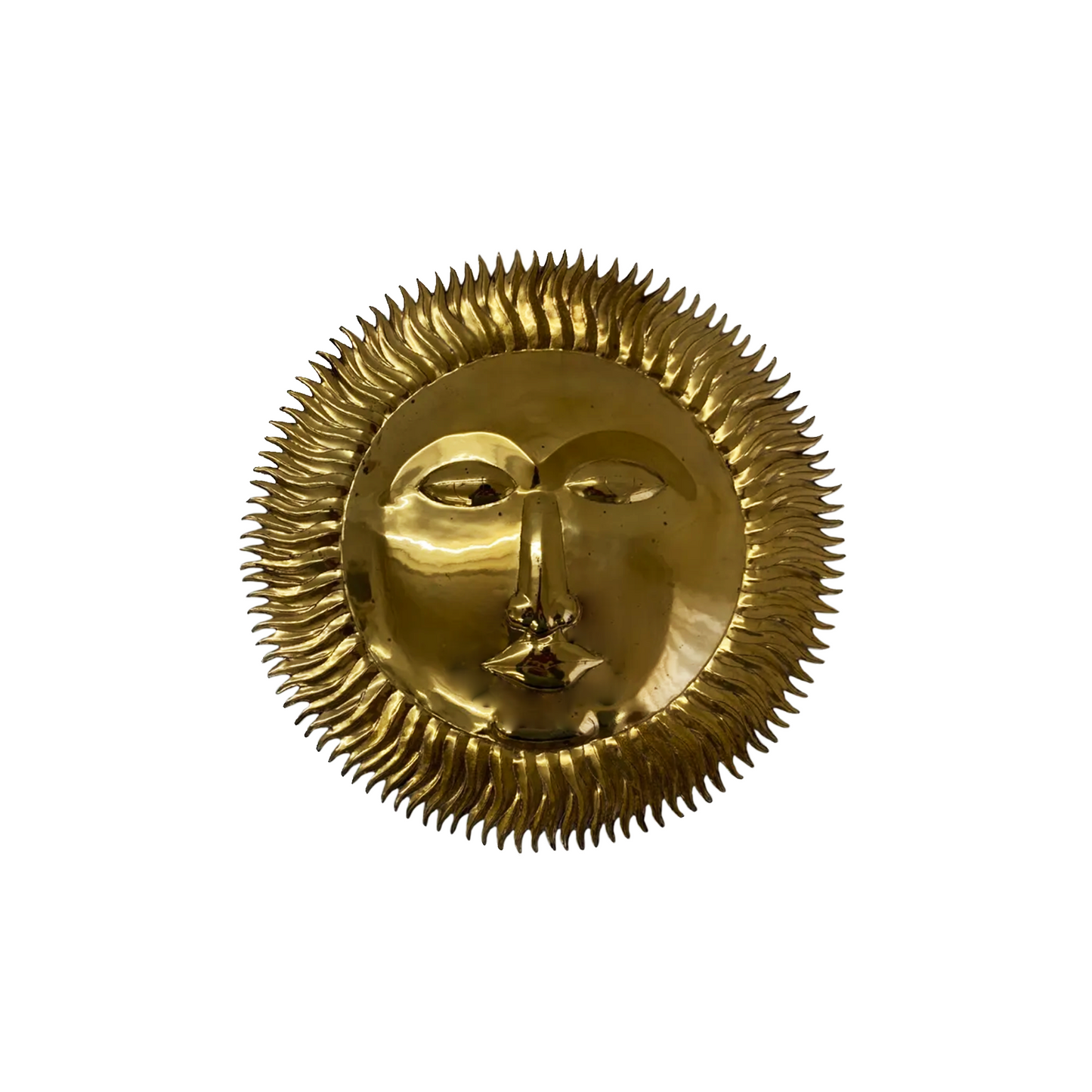 35cm Vintage Sun Wall Hanging Brass