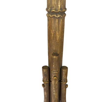 Brass Bamboo 3-Armed Wall Light Jacques Adnet