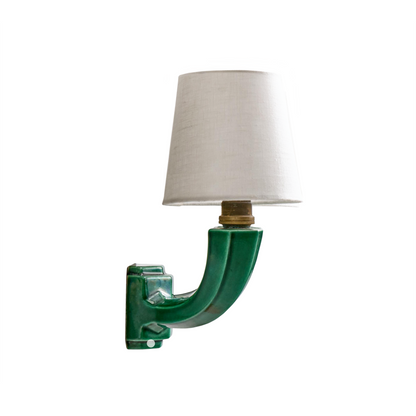 Pair of Twin-Arm Art Deco Ceramic Wall Lights