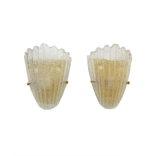 Classic Murano Graniglia Shield Sconces