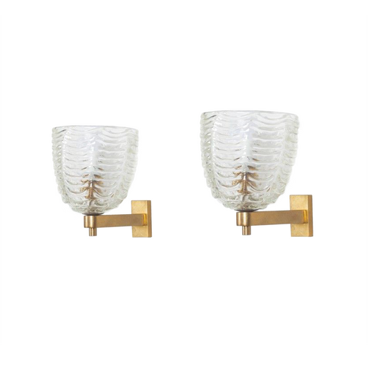 PREORDER Pair of Wall Lights by Ercole Barovier