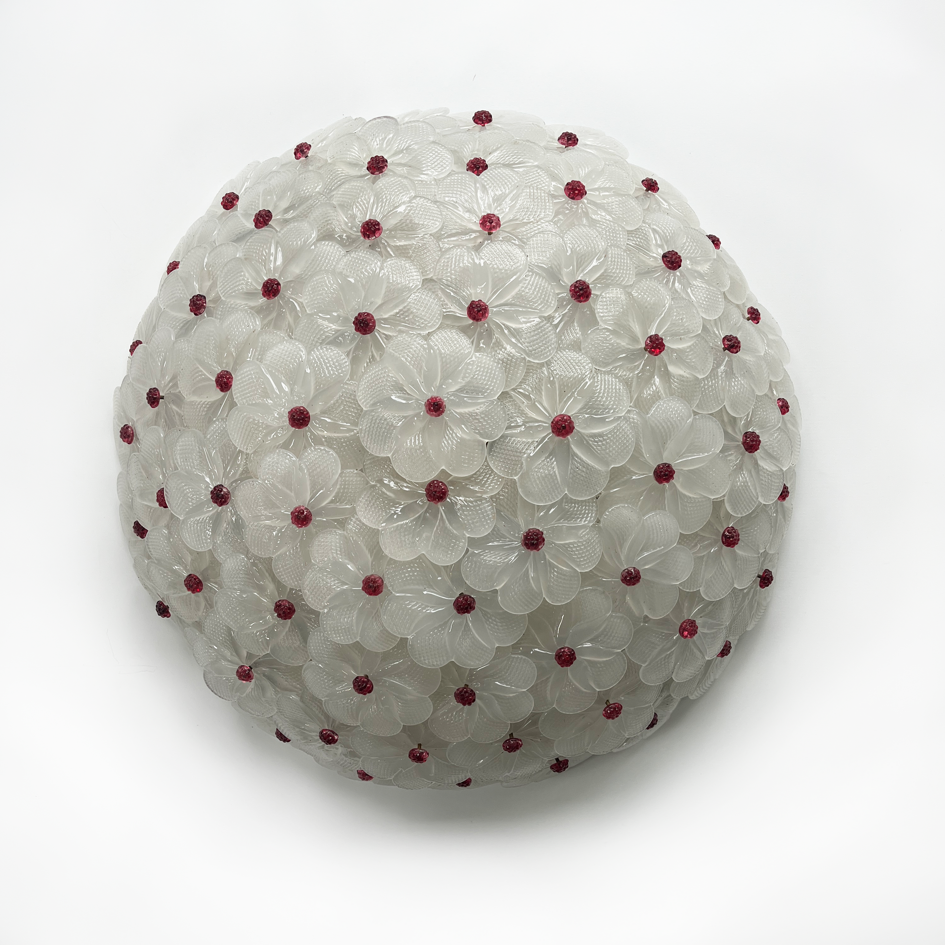 50cm Murano Glass Flower Ceiling Light by Seguso
