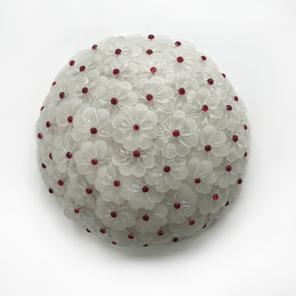 50cm Murano Glass Flower Ceiling Light by Seguso