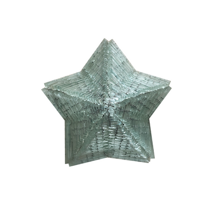 1970's Segmented Glass Star Pendant Light