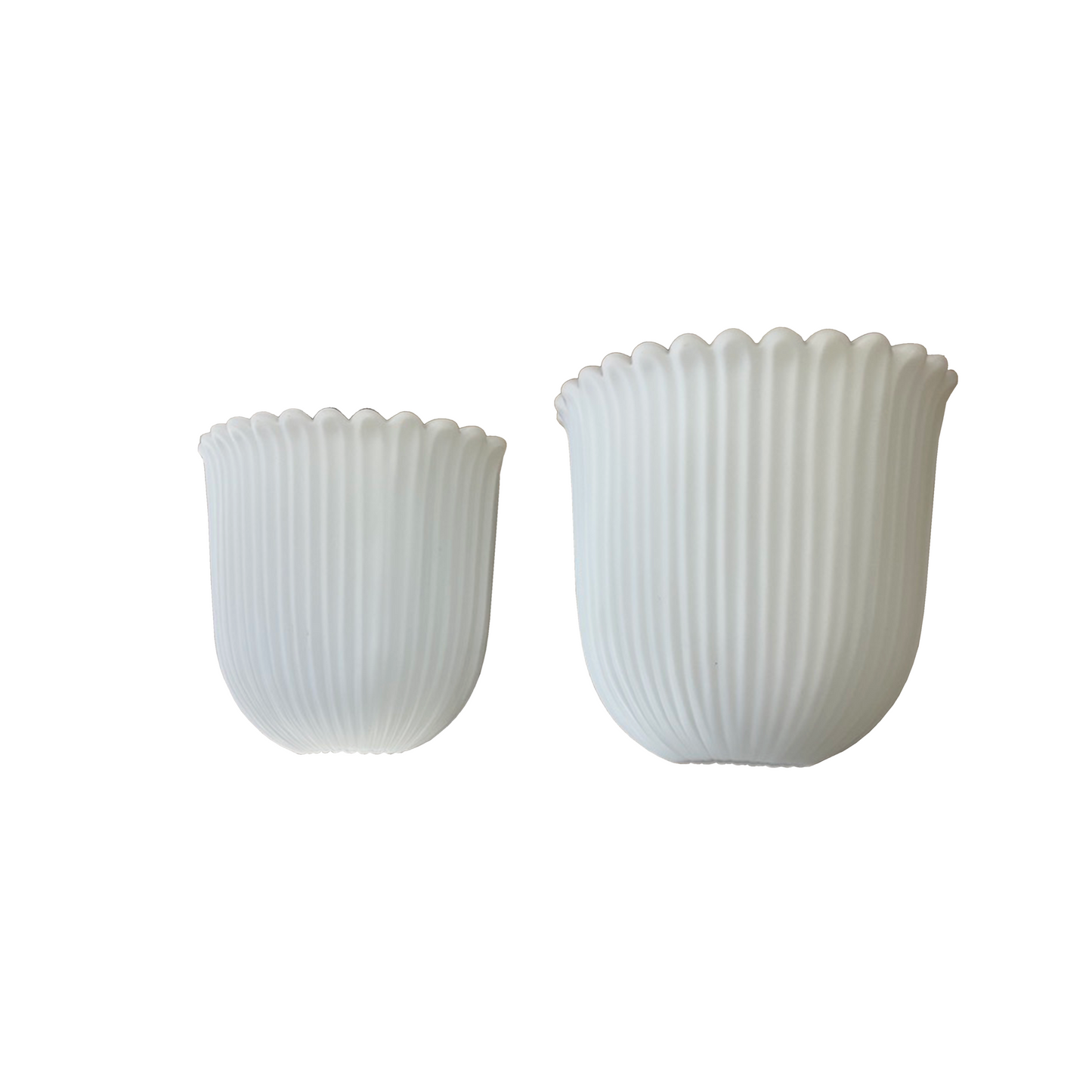 A Pair of Opal Glass Glashütte Limburg