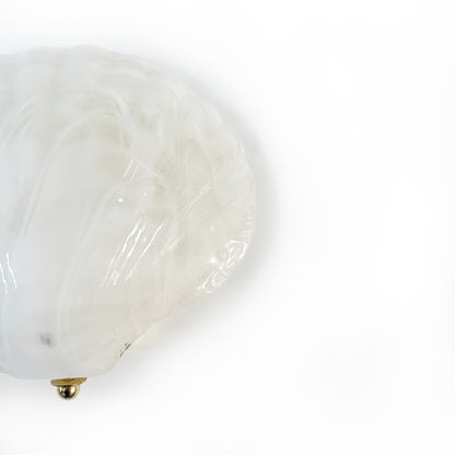 Single White Murano Shell Wall Light by La Murrina - close up