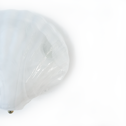 Single White Murano Shell Wall Light by La Murrina - close up