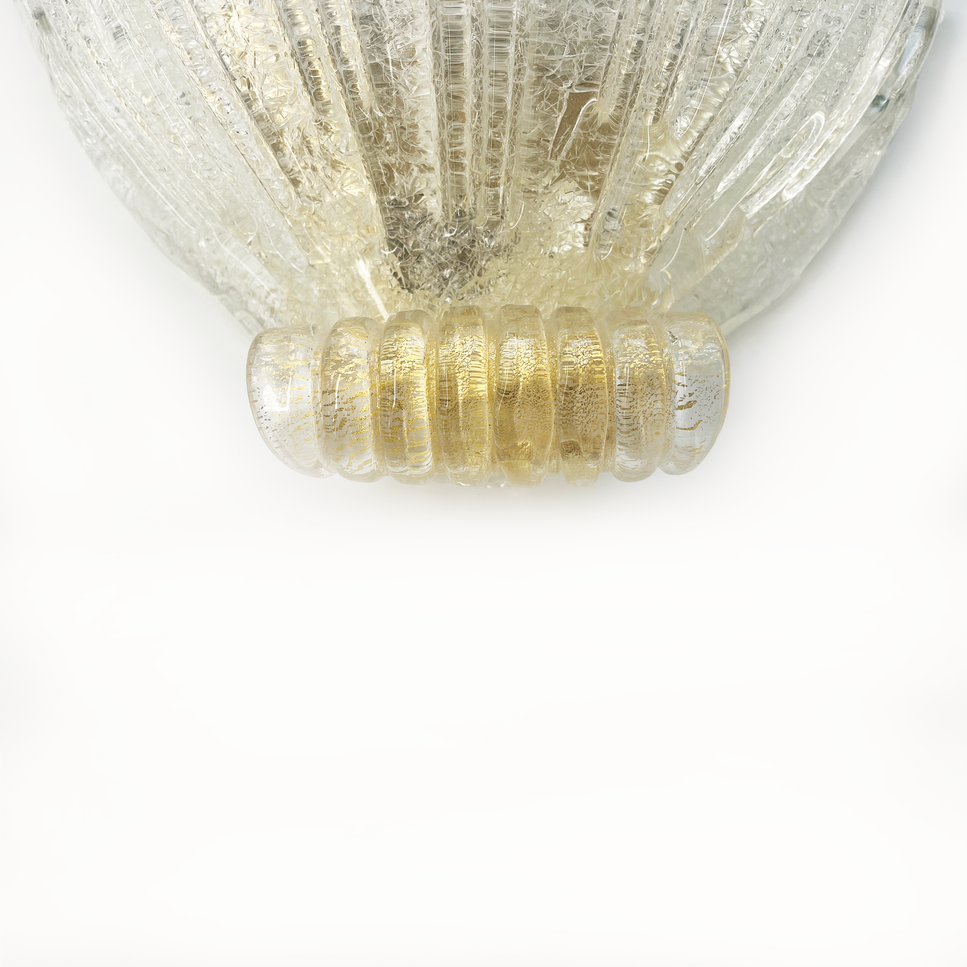 Large Shell Shaped Murano Glass Sconce - 2 Available - alternate angle