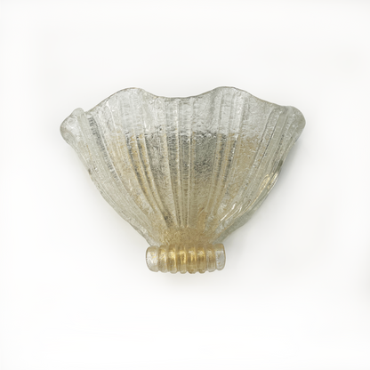 Large Shell Shaped Murano Glass Sconce - 2 Available - detail view