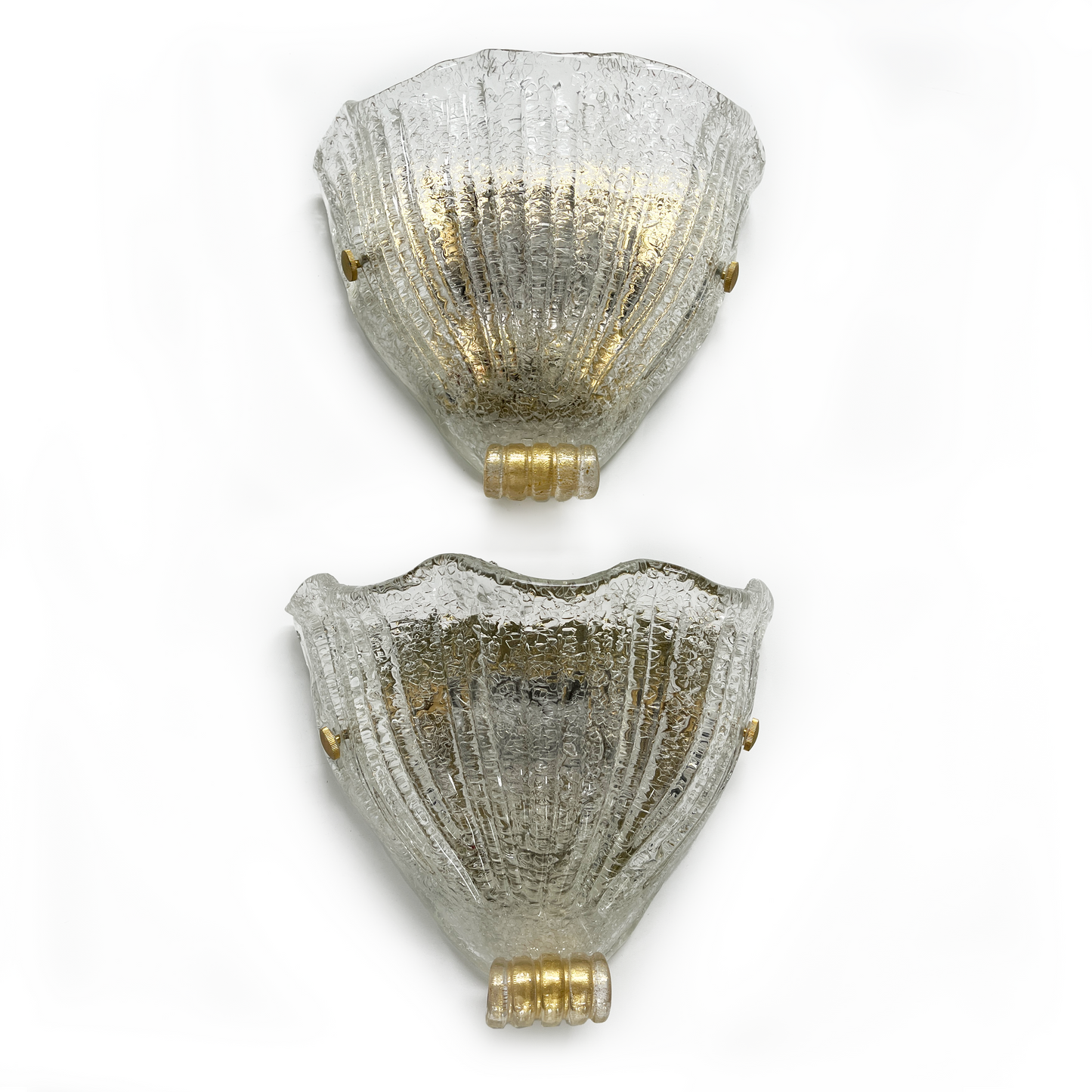 Vintage Clam Shaped Murano Glass Sconce