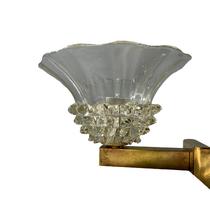 Vintage Half Rostrato Glass Sconce - alternate angle
