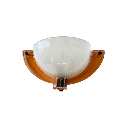 Half Moon Murano Bubble Glass Sconce