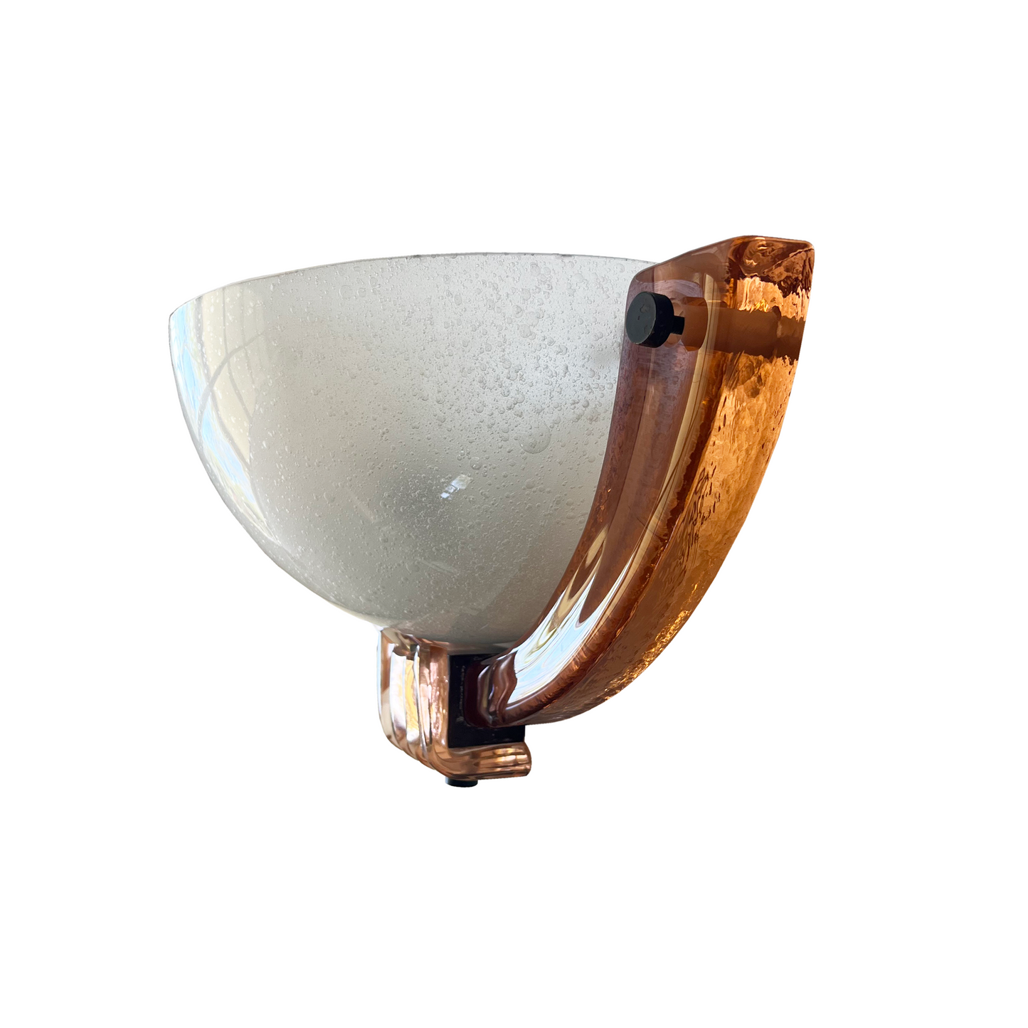 Half Moon Murano Bubble Glass Sconce